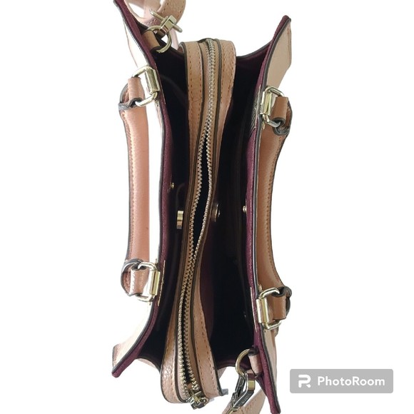 Steve Madden Crossbody Bag Purse Handbag Pink Blush Pebbled Logo - Picture 5 of 16